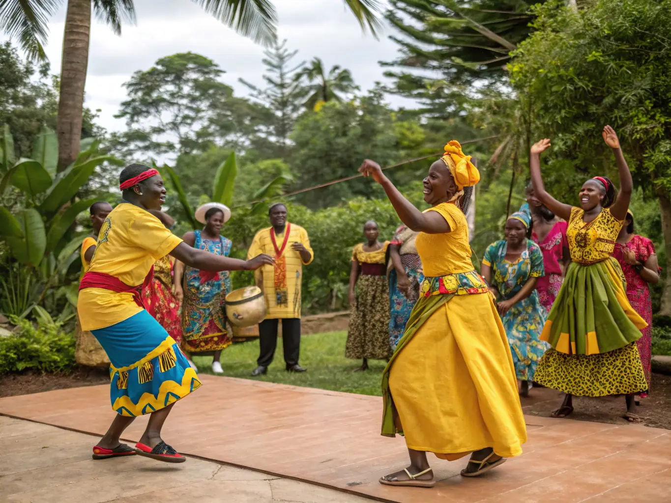 A vibrant image of a cultural event held at the Manoir, featuring traditional music and dance, highlighting the site's role as a cultural hub.